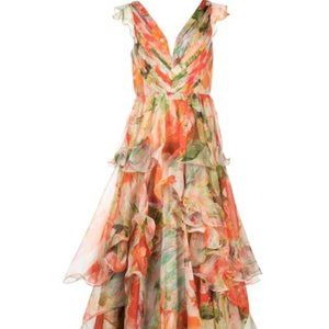 Marchesa Notte Gown, Melon, Size 2